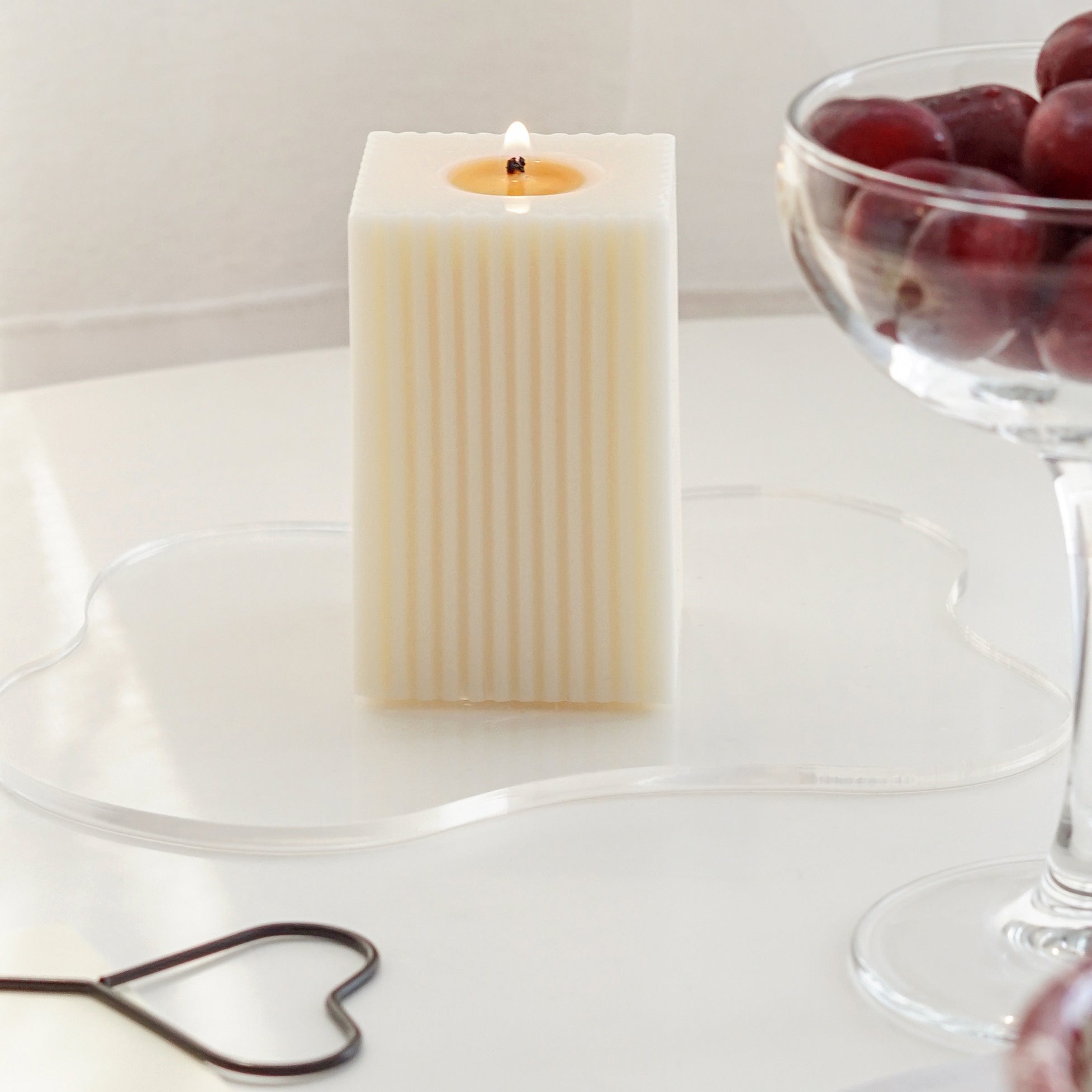 Glass deals candle coaster