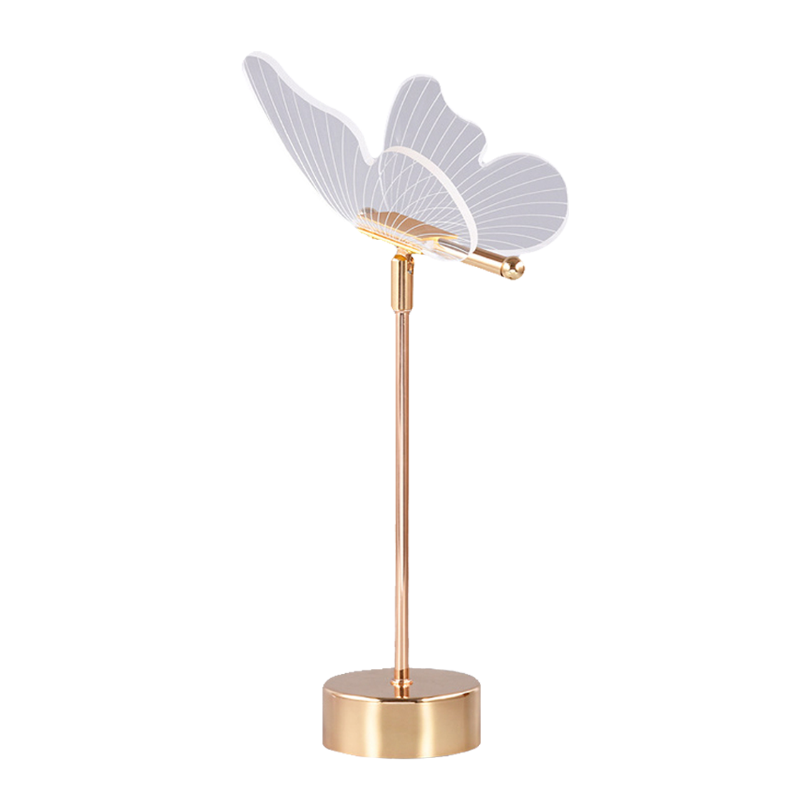 butterfly shape night light with gold stand