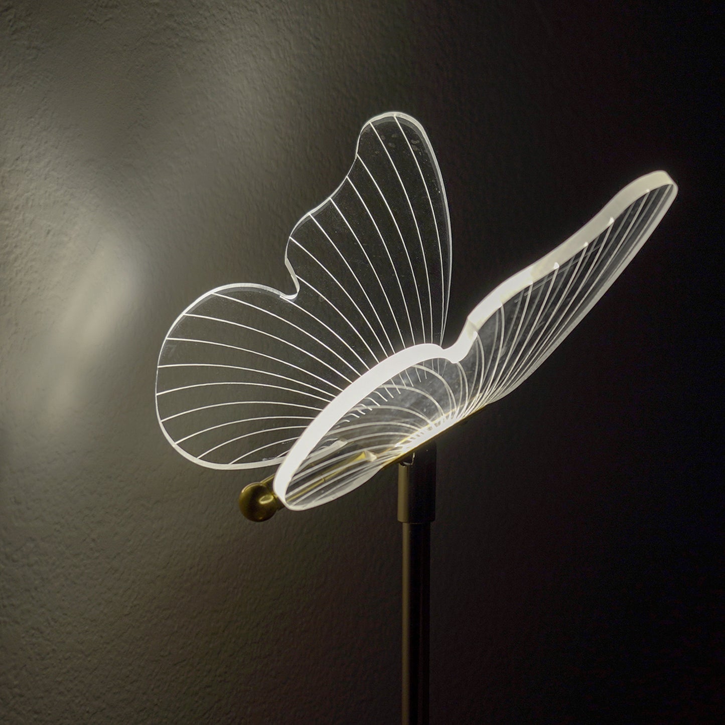 butterfly shape night light with gold stand